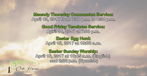 Holy Week and Easter 2017 Services and Events
